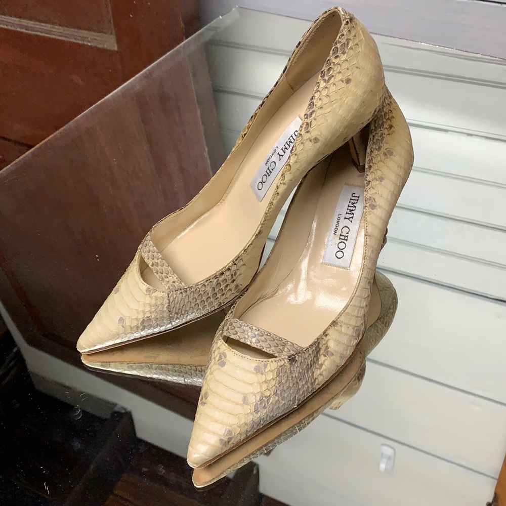 Jimmy Choo Snakeskin print heals 7.5